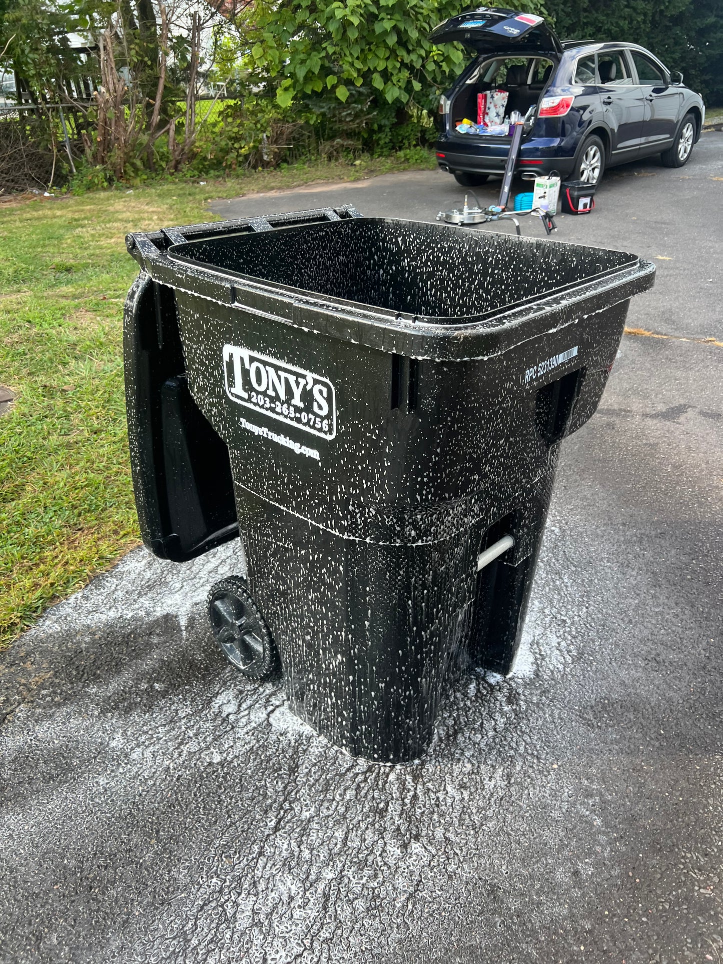 Power washing bins